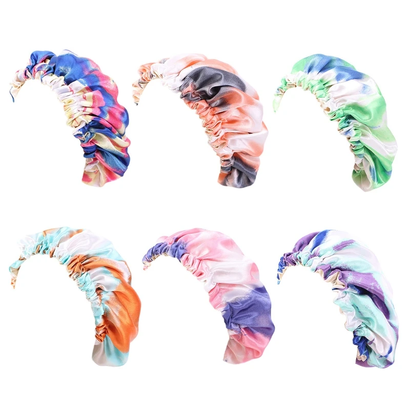 

Waterproof Bathroom Double-layer Adjustable Shower Imitation Silk Hat