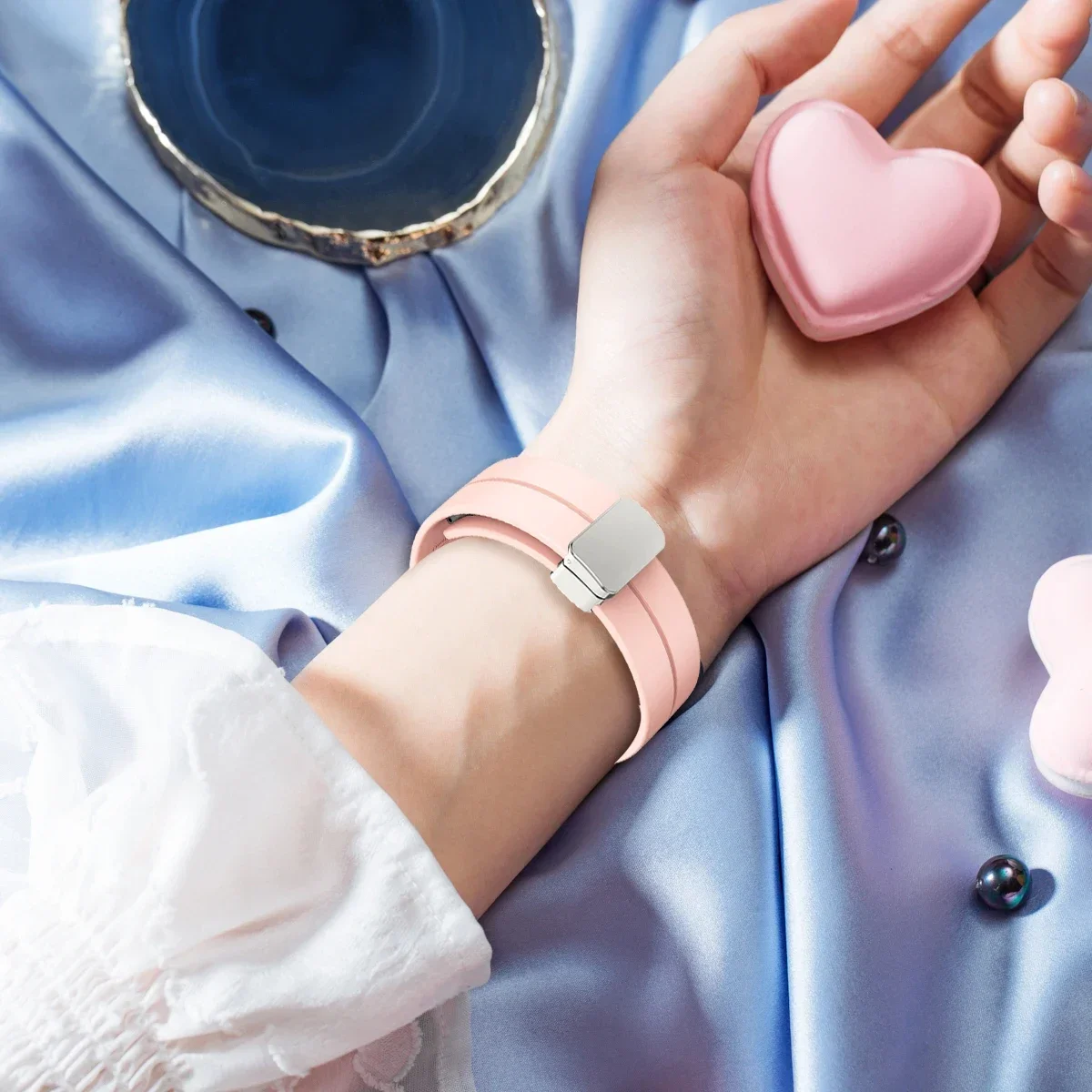 ity magnetyczny pasek do zegarka Samsung Galaxy Watch 6 5 4 44 mm 40 Silikonowy Klasyczna bransoletka 47 43 42 46 5Pro 45