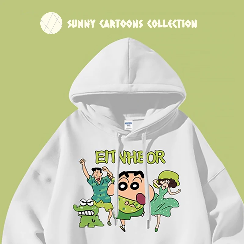 

Crayon Shin-Chan Trend Hoodie Pullover Fleece Girls Hooded Hiphop Tops Women Long-Sleeved Coat Men Autumn Cotton Clothes