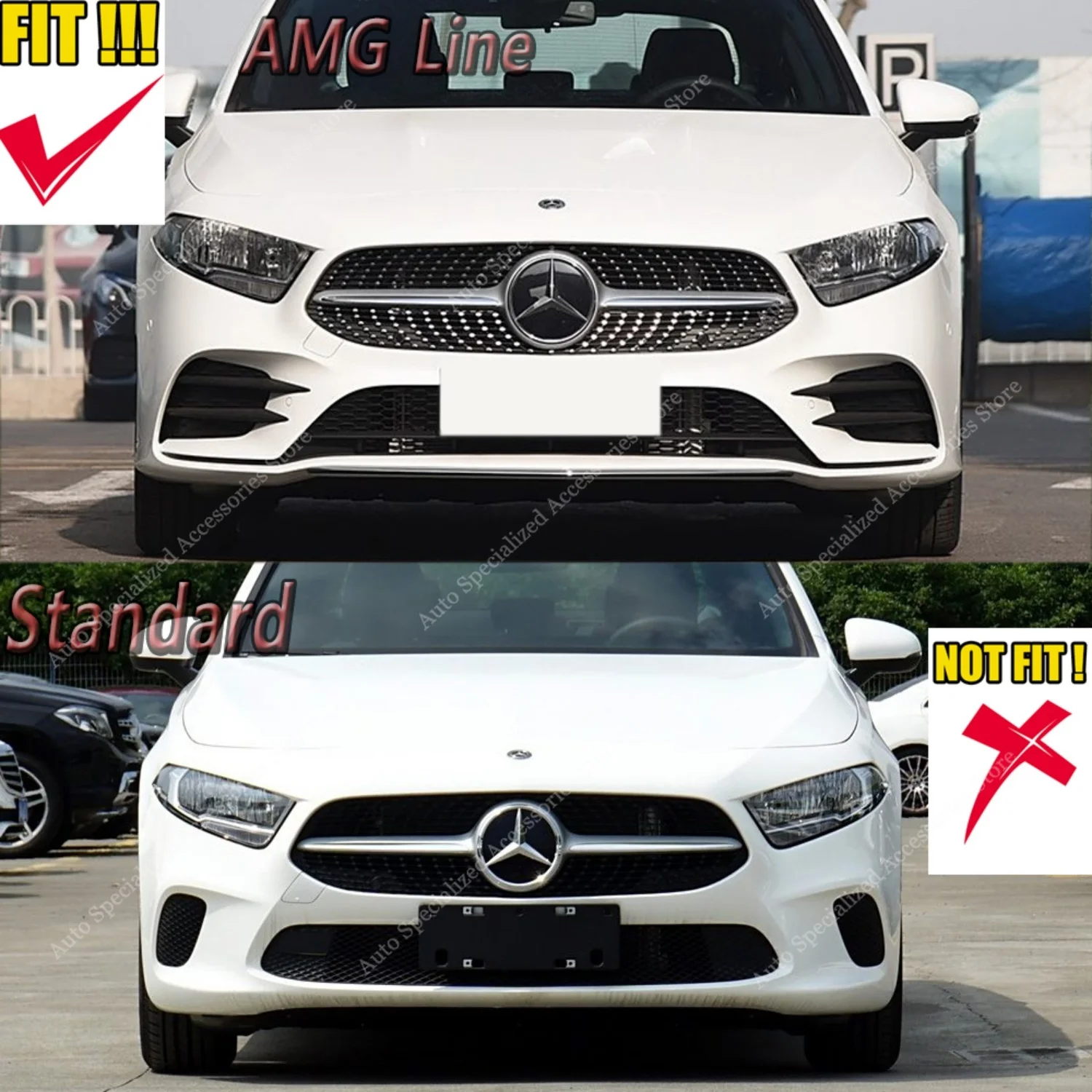 Для Mercedes W177 V177 передний бампер спойлер разделитель диффузор A200 A220 A220d A250 A35 AMG-line