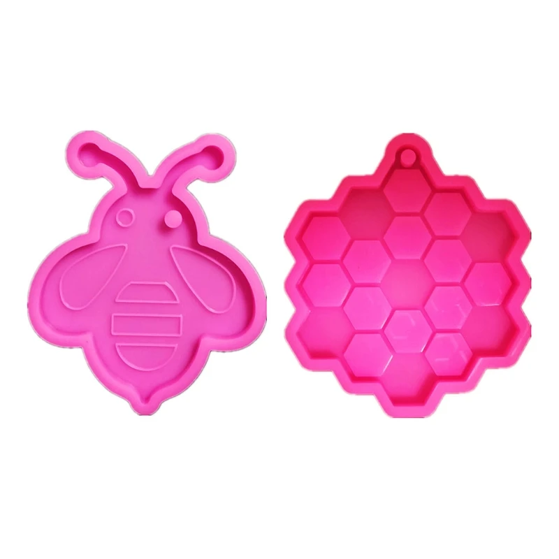 

95AB DIY Bee/Honeycomb, силиконовая эпоксидная форма «сделай сам», брелок, подвеска, ювелирные изделия, Ремесленная форма для подарка на День святого ...
