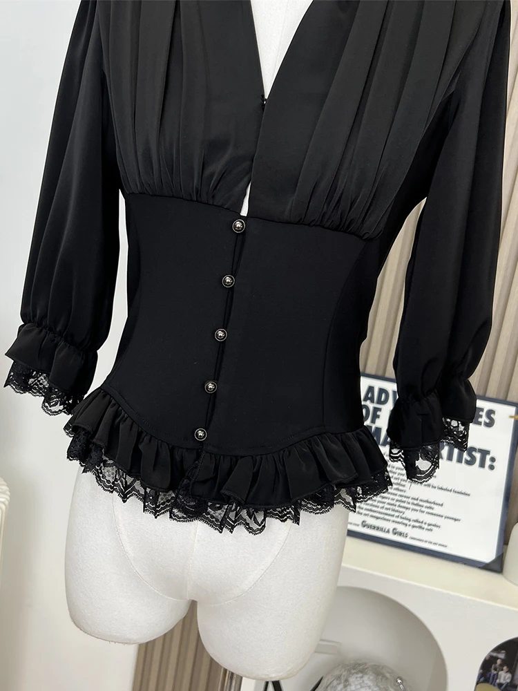 Женские шифоновые рубашки блузки с v-образным вырезом верхняя рубашка длинными