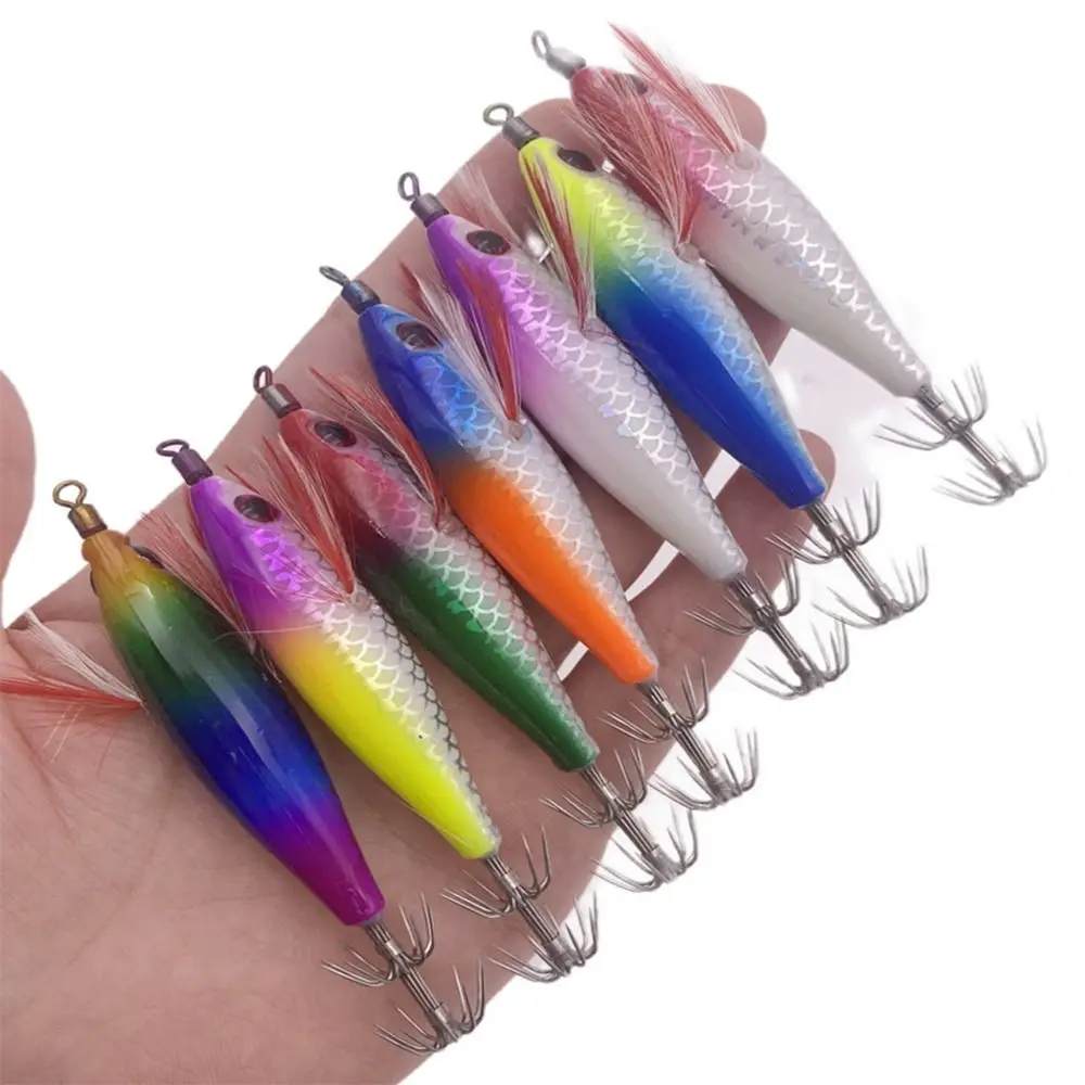 

Искусственные деревянные креветки с крючком для кальмара размером 8 см