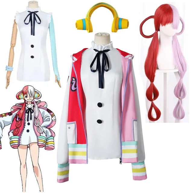 Uta One Piece Cosplay Costume Film Red Uta's Wig Headphone Props The Singer Of The World Coat And Tops Halloween Party Costumes 1