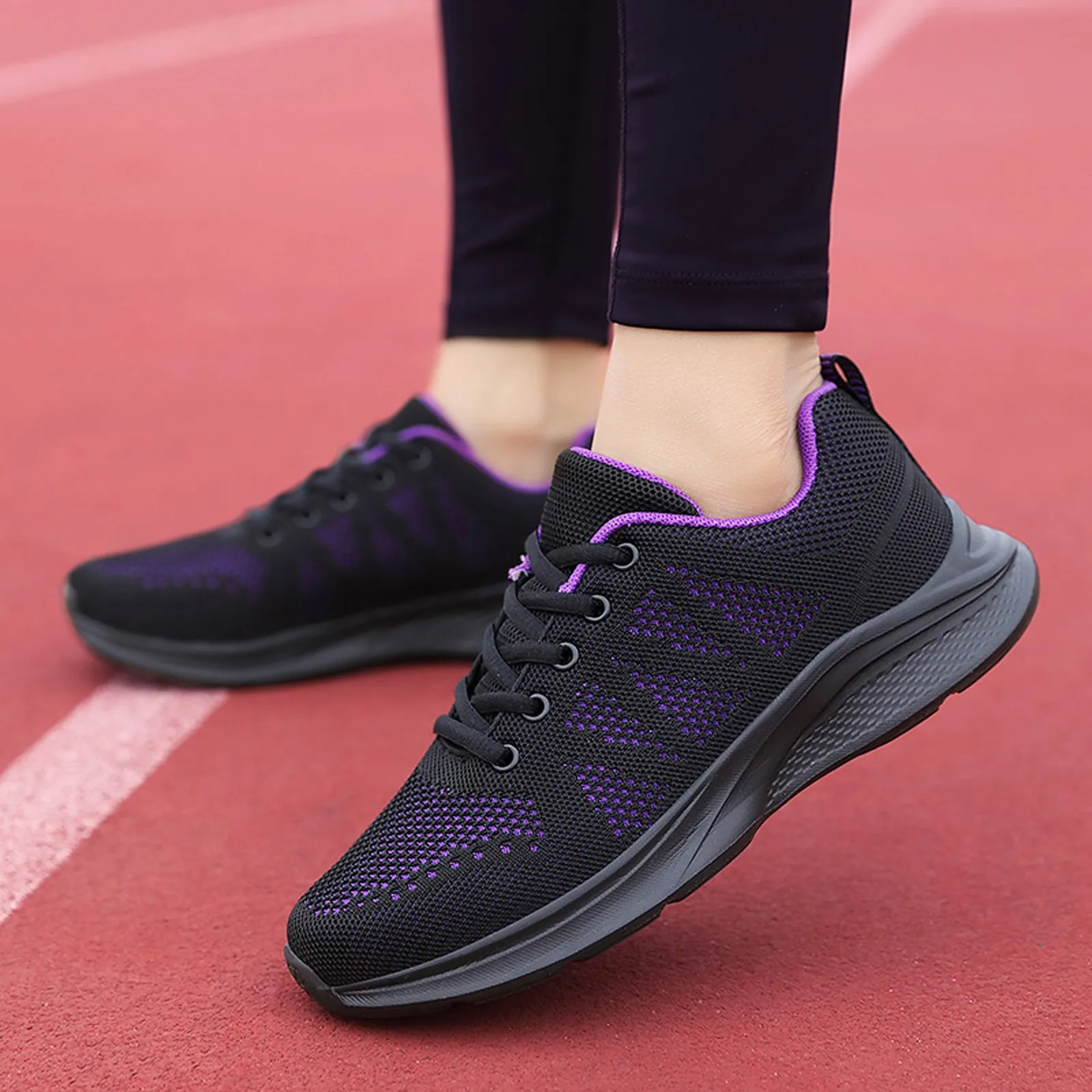 Кроссовки женские сетчатые с низким вырезом повседневная обувь дышащие на