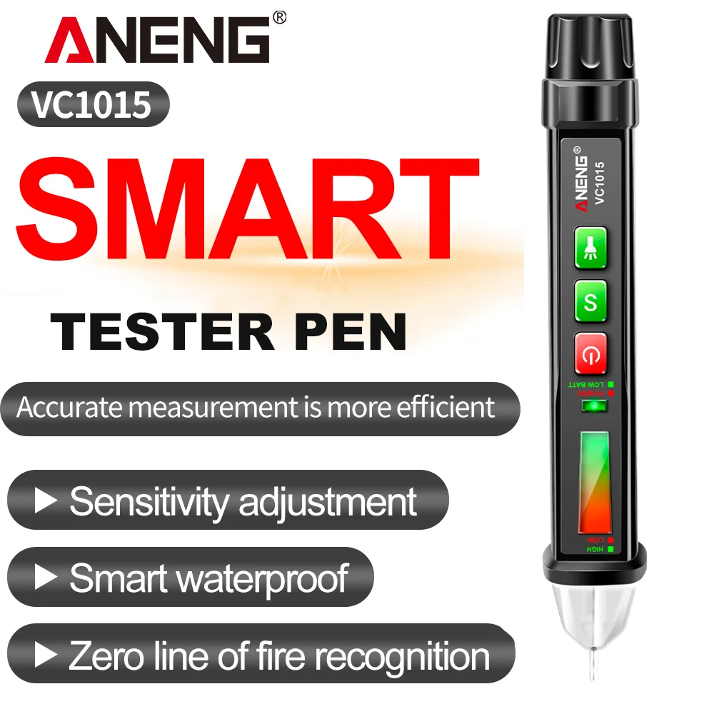 

ANENG VC1015 Induction Multifunctional Tester Pen Special Measure Pen Test Circuit Check Smart Display Household Voltage Testers