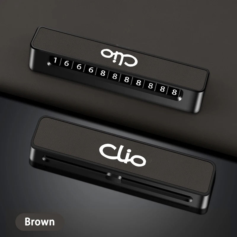 ABS + кожаная автомобильная временная парковочная карта светящаяся с номером