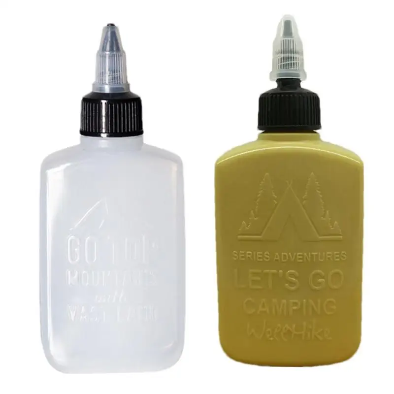 

100ML Outdoor Portable Oil Bottle Camping Seasoning Bottle With Twist Top Caps BBQ Oil Container Dispensers Kitchen Cooking Tool