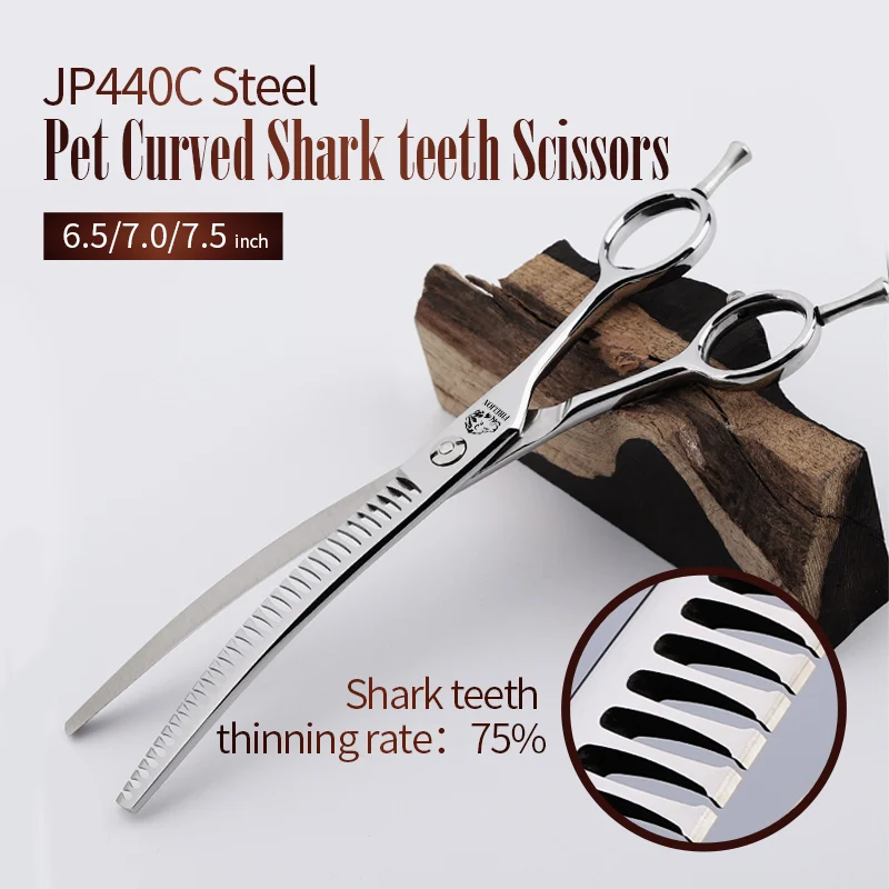 Профессиональные стальные ножницы FIRELION 6,5/7,0/7,5 дюйма 440C, ножницы для груминга собак, ножницы для ухода за лицом и телом, изогнутые филировочные ножницы Профессиональные стальные ножницы FIRELION 6,5/7,0/7,5 дюйма 440C, ножницы для груминга собак, ножницы для ухода за лицом и телом, изогнутые филировочные ножницы