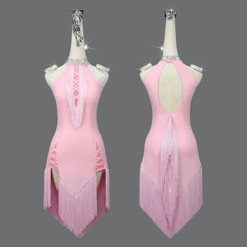 

New Latin Dance Professional Dress for Women Customized AB Stones Latin Dance Competition Dresses Kid's Alut Chid Chacha Clothes