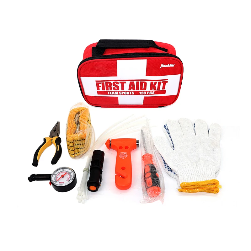 

Car Emergency Rescue Kit Portable Outdoor Rescue Tool Window Breaker Safety Hammer Traction Rope Tire Pressure Gauge