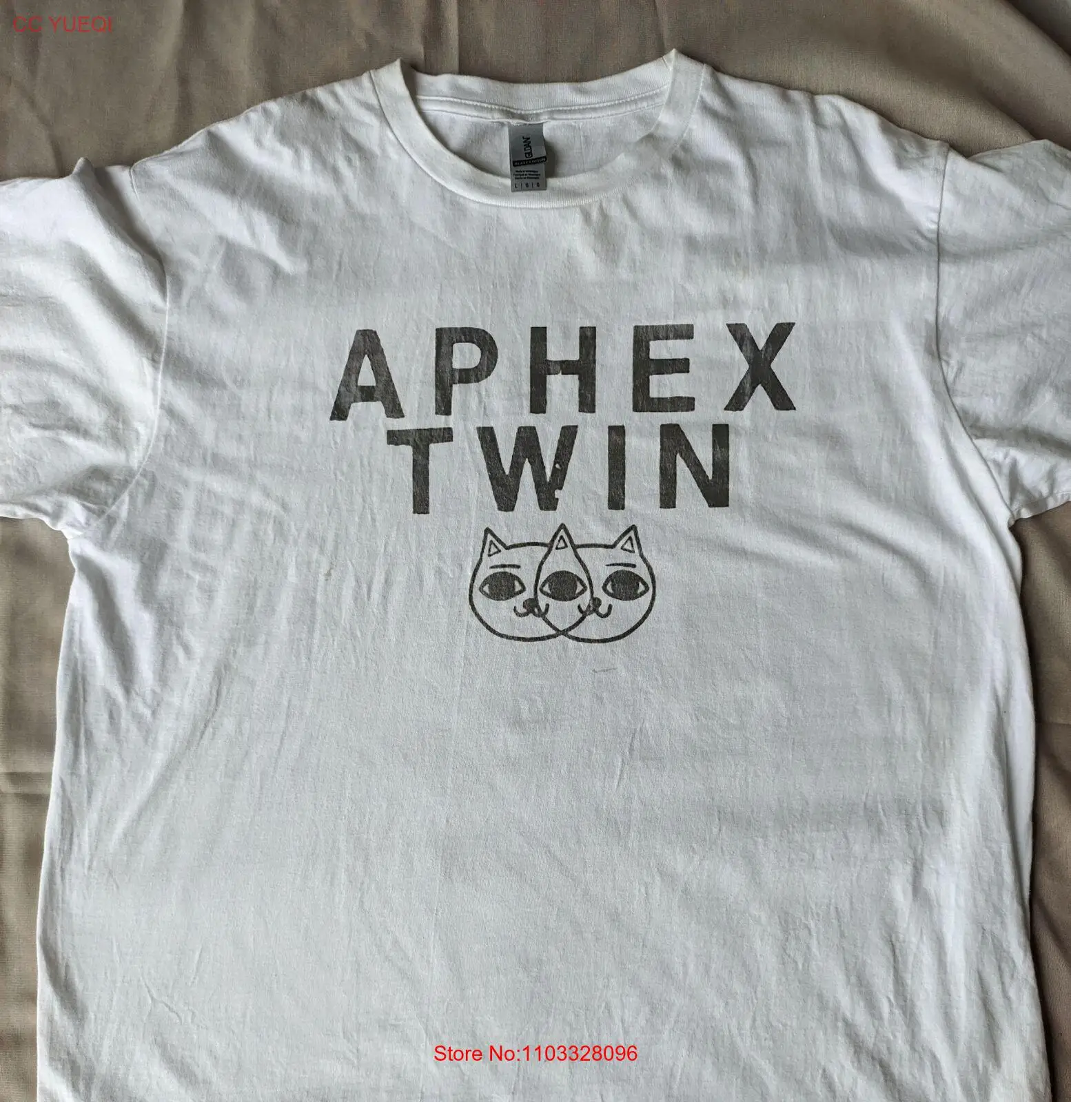 Двойная рубашка Aphex двойная белая футболка унисекс фотоподарок для вентилятора