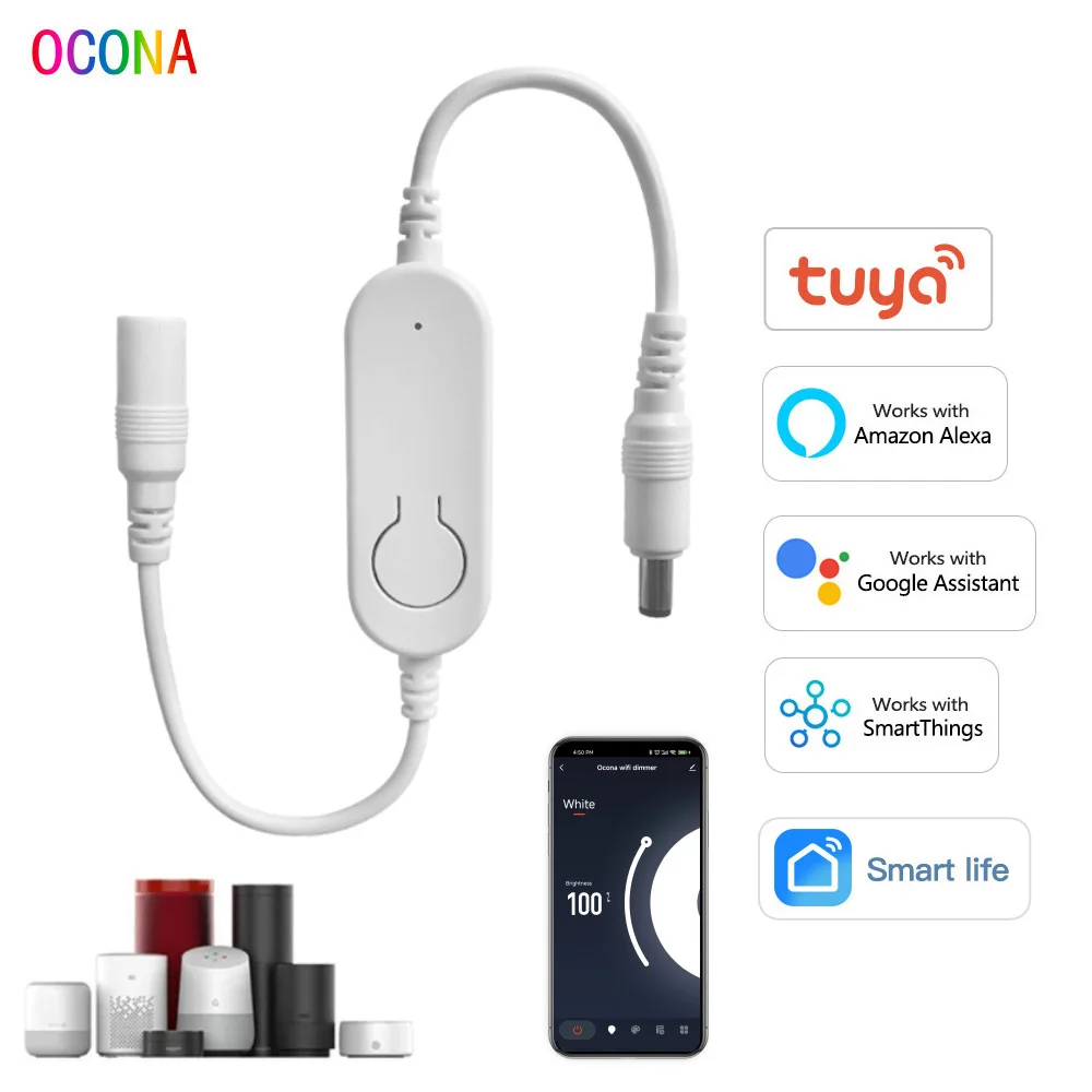 

Диммер Tuya WiFi для светодиодной ленты 12-24В