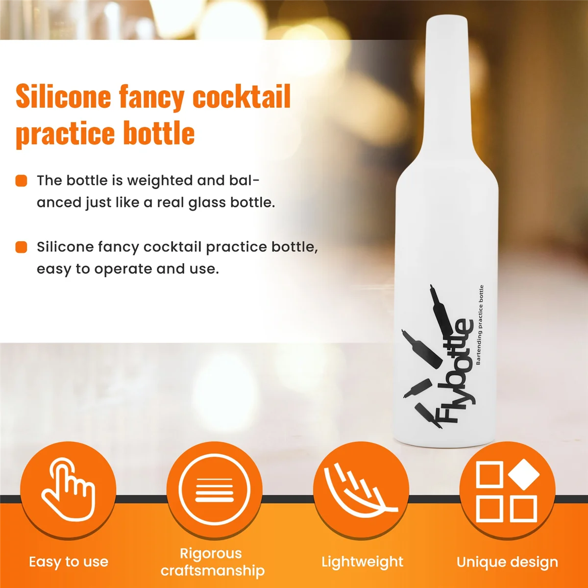 Белый флер Бармен Практика бармена Силиконовый бар Паб Бутылка Винный шейкер для