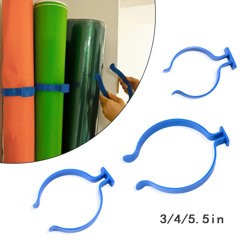 

FOSHIO 3pcs/Pack Carbon Fiber Wrap Vinyl Clamp Car Window Tint Film Storage Clip Ring Decal Sticker Wallpaper Collect Fix Hoop