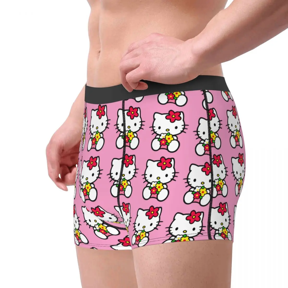 Пользовательские боксеры Hello Kitty мужские трусы нижнее белье крутые