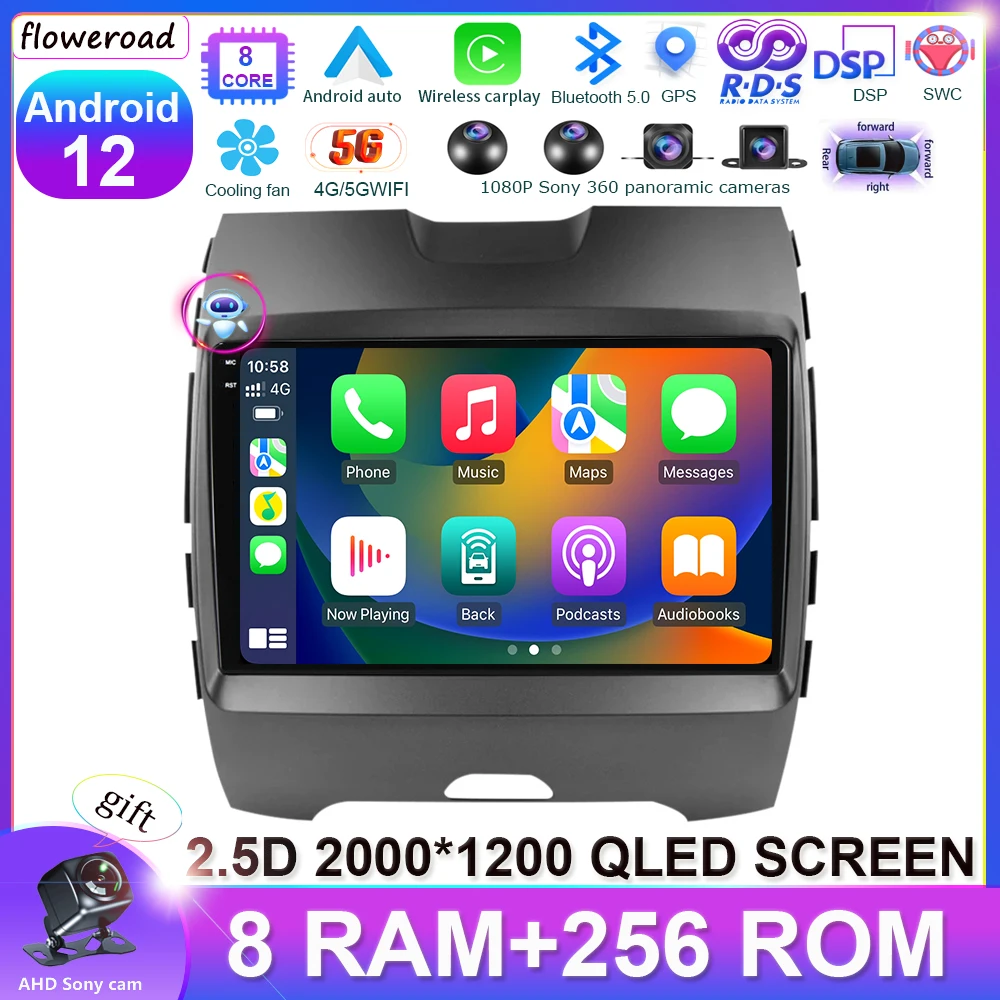

Авто Carplay для Ford Ranger 2 Everest 2 для Ford Edge 2 2015 - 2018 Автомагнитола стерео Мультимедиа Видео GPS навигатор плеер