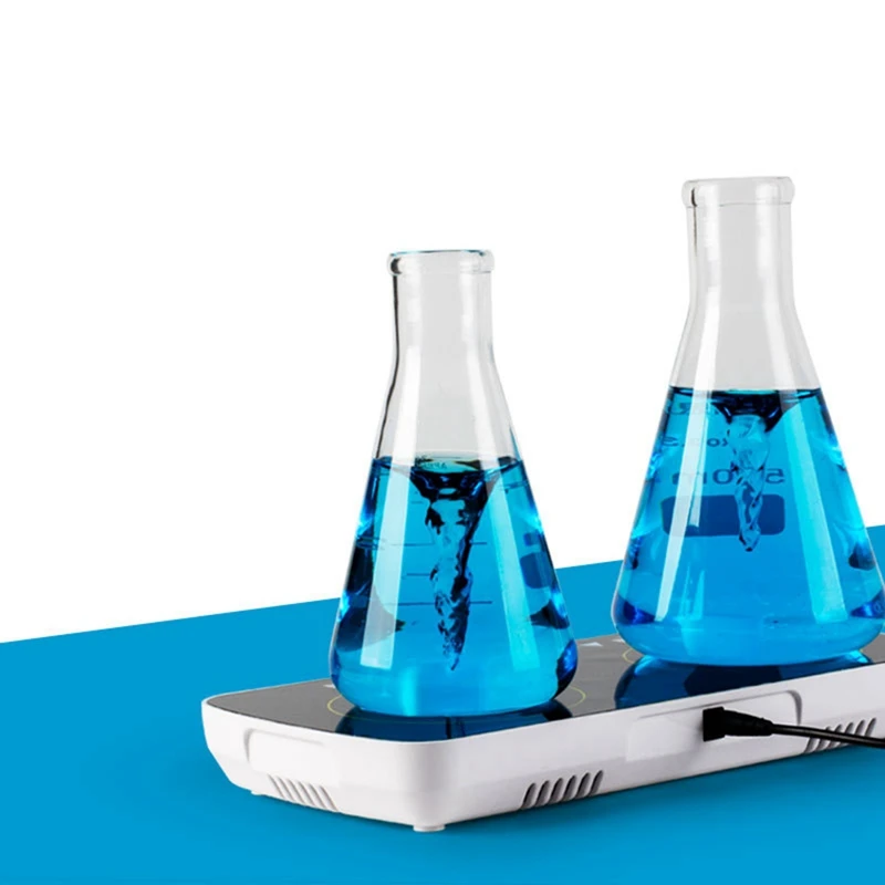 Цифровая магнитная мешалка мини-мешалка с 2 независимыми рабочими панелями