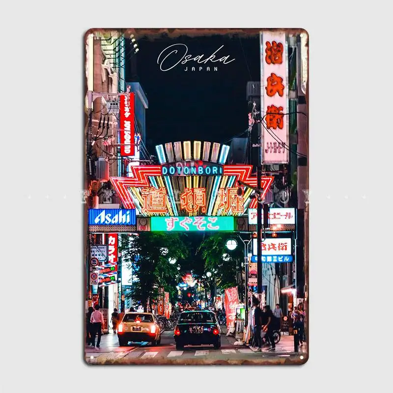 

Osaka Metal Plaque Poster Wall Pub Create Living Room Mural Painting Tin Sign Poster