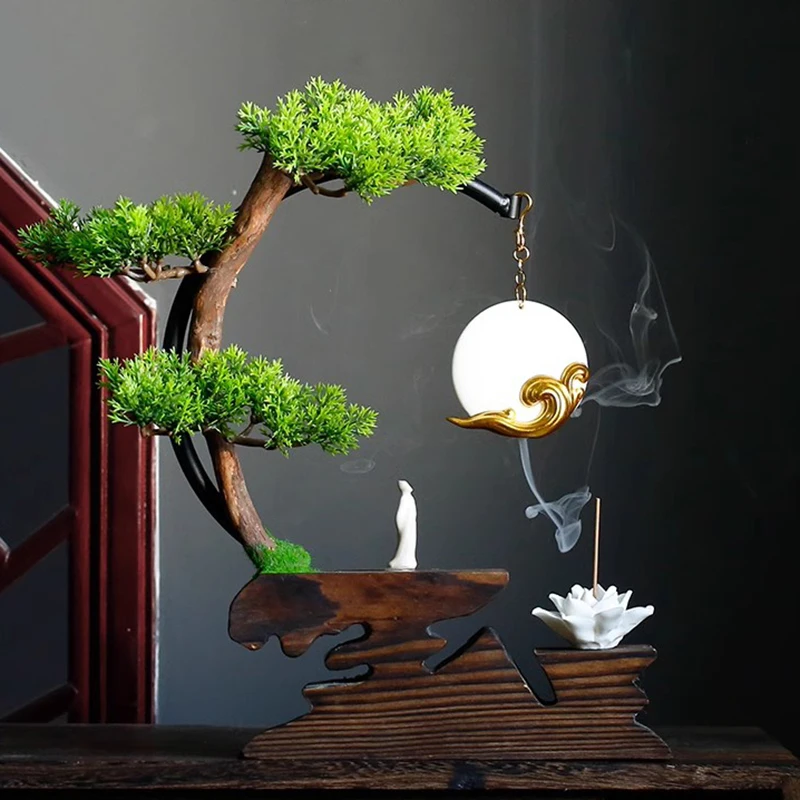 

Hanging Fragrance Incense Burner Censer Stand Puffs Smoke Incense Holder Figurine Dekoration Wohnzimmer Living Room Decorations