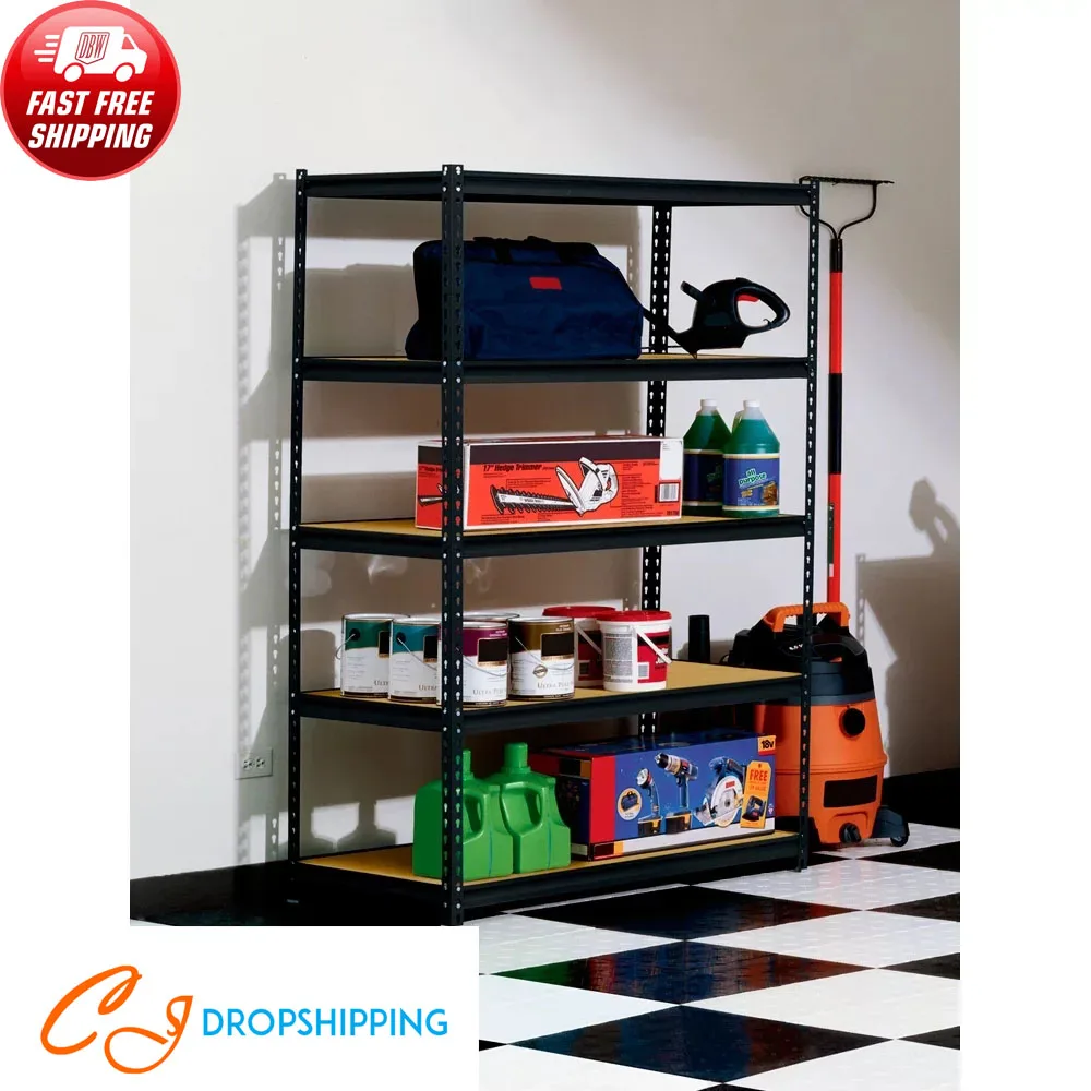 

48"W x 24"D x 72"H 5-Shelf Steel Shelving Strong and Durable,102 Lb Shelf New