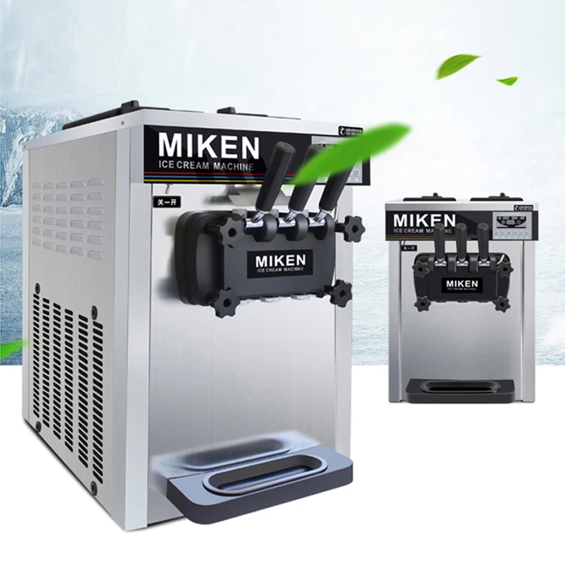

Soft Ice Cream Machine, Commercial Table, Three-Color 2+1 Taste Sweet Taro Freezing Equipment, Automatic Sales