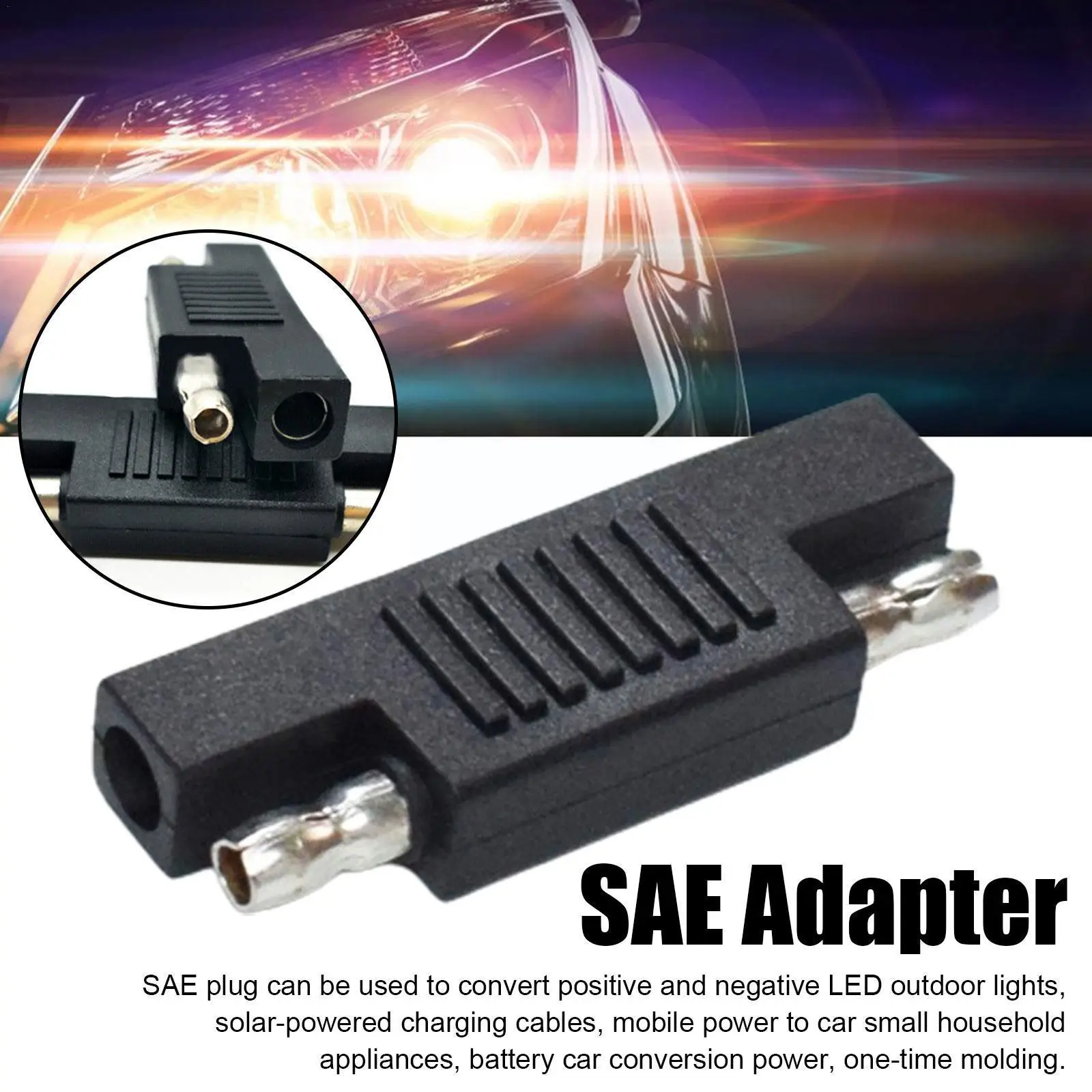 

12/24v Solar Sae Polarity Reverse Adapter Connectors For Quick Disconnect Extension Cable Solar Sae Adapter Male To Photovo I3q8