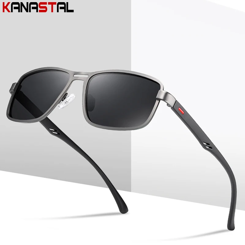 

Men's Polarized Sunglasses Anti UV Classic Sun Glasses TR Square Eyeglasses Frame Travel Driving Sports Beach Male Visor Eyewear