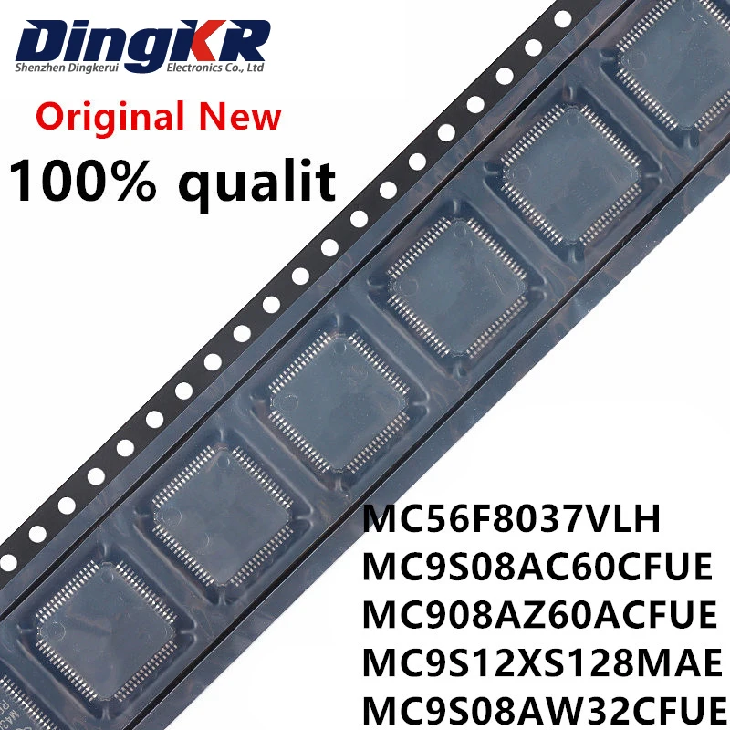 (1 шт.) 100% новый MC9S08AC60 MC9S08AC60CFUE mc908az60acwas MC9S12XS128MAE MC9S08AW32CFUE MC56F8037VLH QFP-64 чипсет IC