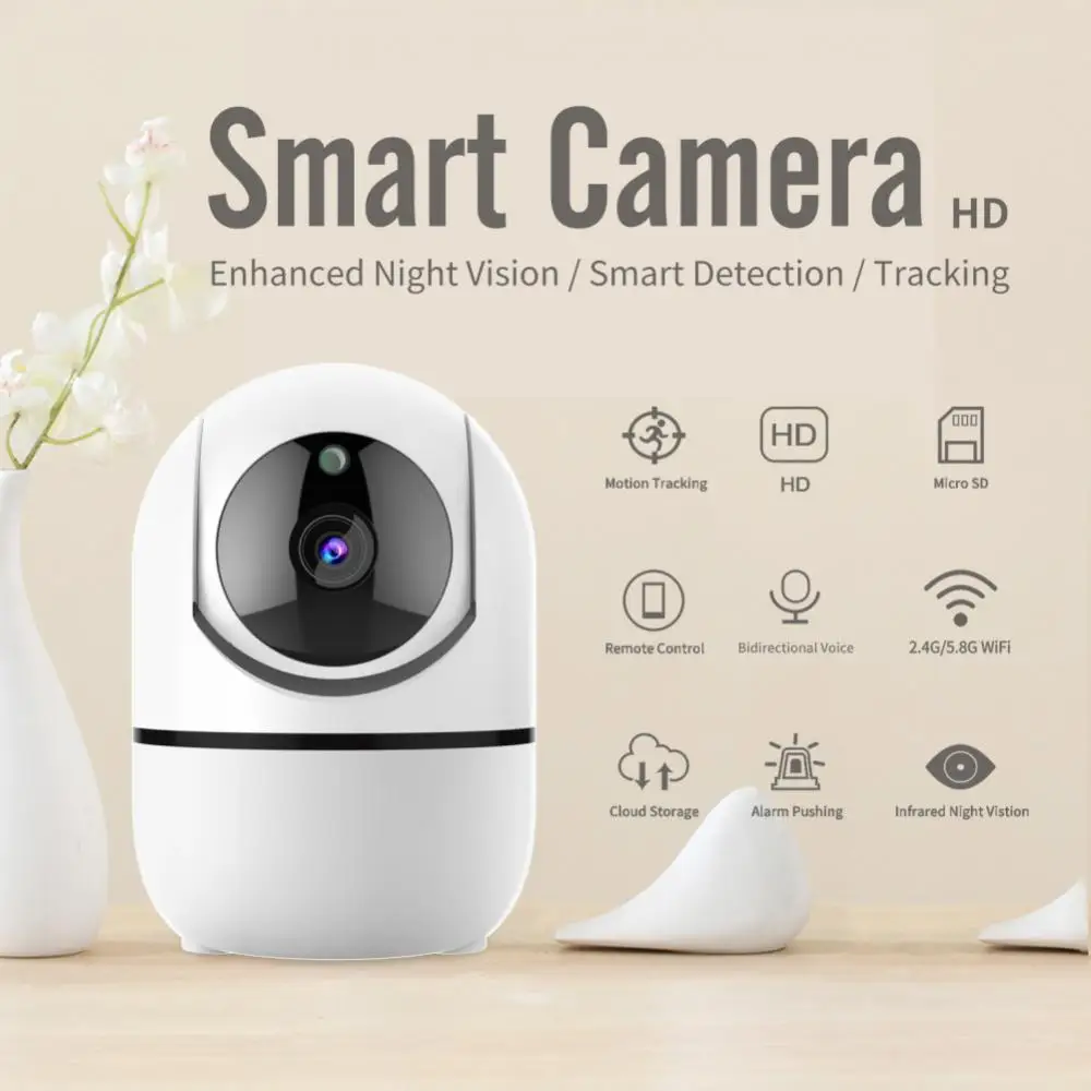 

Двусторонняя камера видеонаблюдения, семейная Ip-камера с Wi-Fi, функцией ночного наблюдения и автослежения