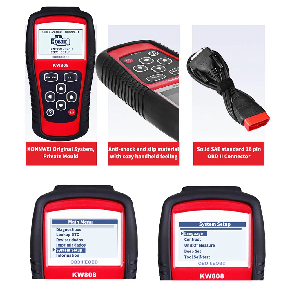 12 В OBD2 EOBD стандарт Автомобильный декодер для диагностики неисправностей сканер