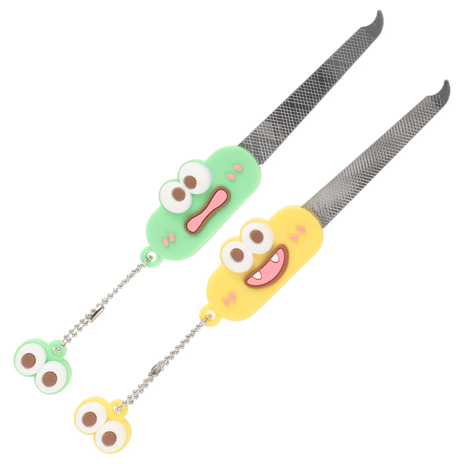 

2 Pcs Nail Tools Supplies Cartoon Files Three-dimensional Metal Women Stainless Steel Manicure