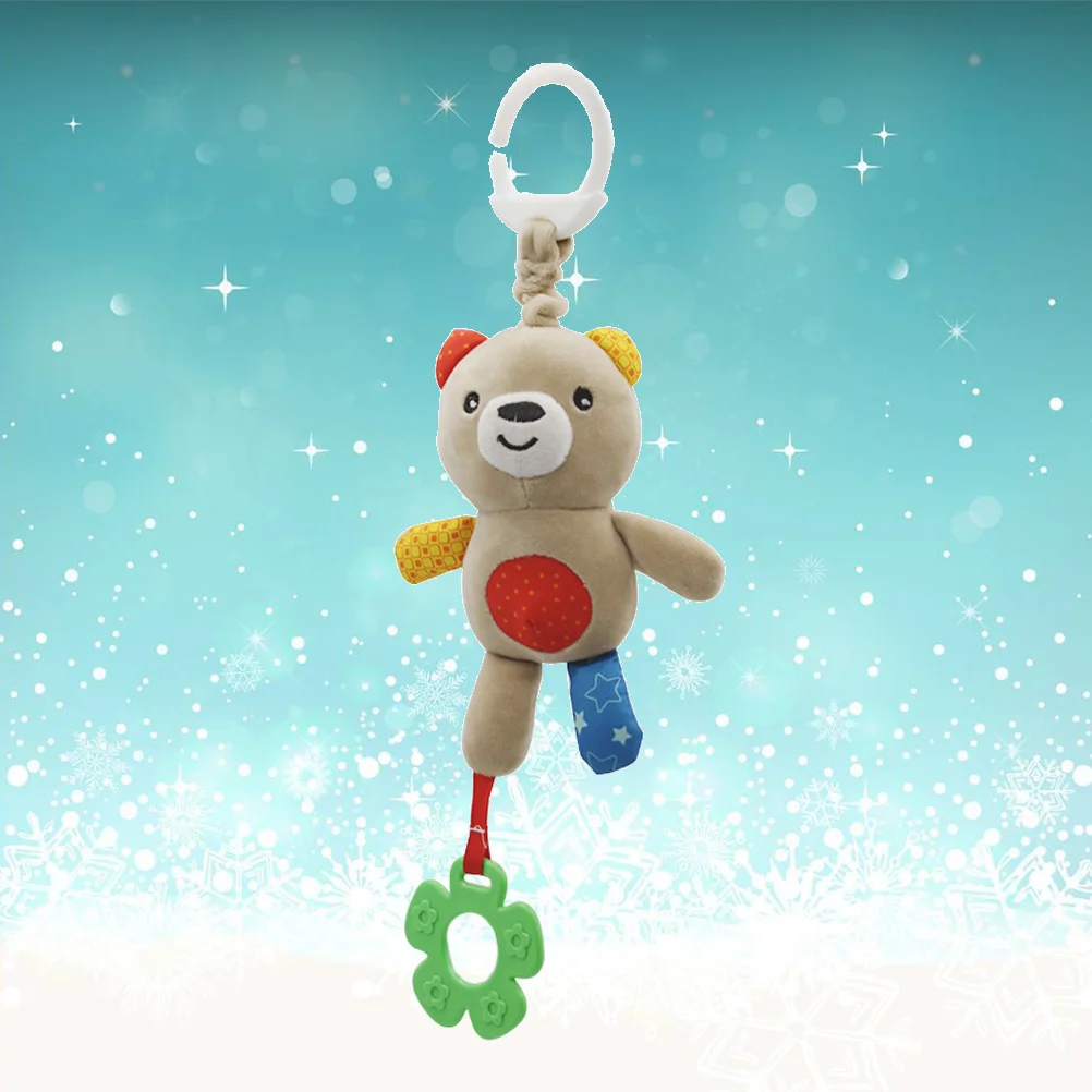 

1PC Plush Development Toy Soft Hanging Handbells Rattles Stroller Car Toy for Infant