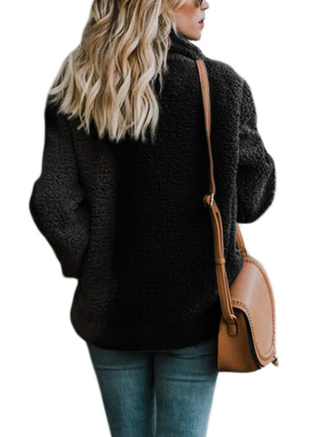 Women's Leather Fur Coat Fall Winter Fashion Casual Plush Coat Top Female Faux Fur Coat