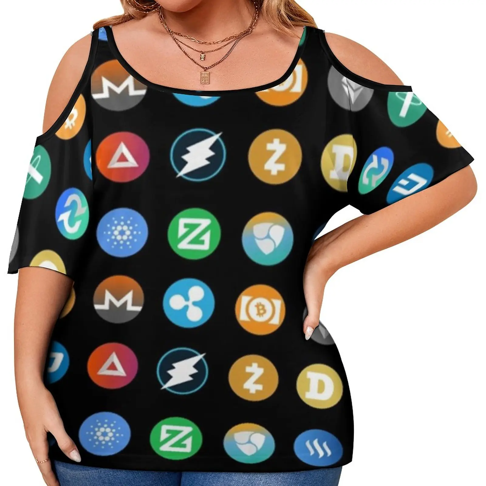 

Crypto Bitcoin T Shirt Coin Blockchain Modern T-Shirts Short Sleeve Street Style Tshirt Summer Pattern Top Tees Plus Size 4XL
