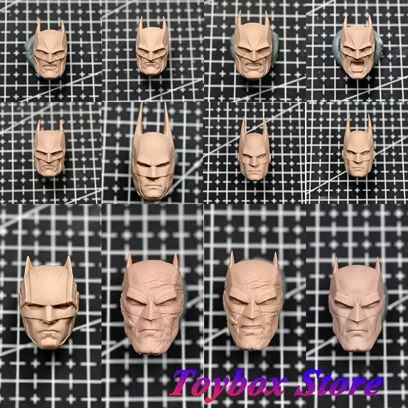 Фото Фигурка-аксессуар Akham Knight Hush Bat Hero, масштаб 1/12, неокрашенная белая модель головы солдата для 6-дюймовых фигурок Mezco и 7-дюймовых фигурок McFarlane №1