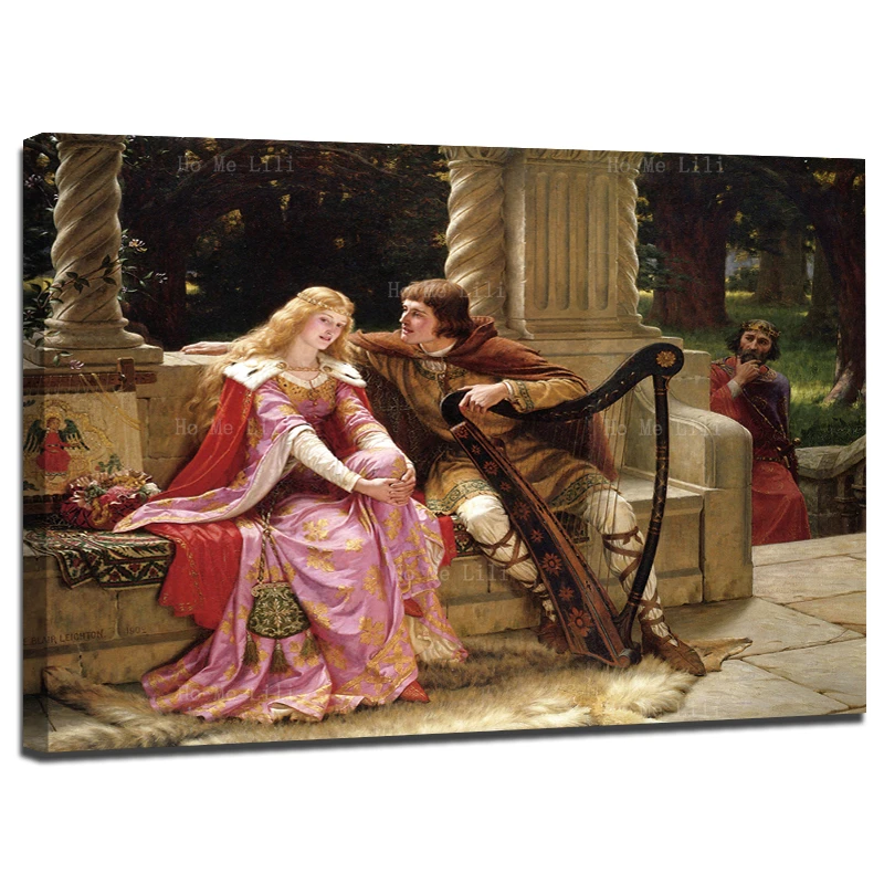 Royal Life In Medieval England Pagan And Chivalrous Spirit Of Tristan And Isolde Canvas Wall Art By Ho Me Lili For Office Decor