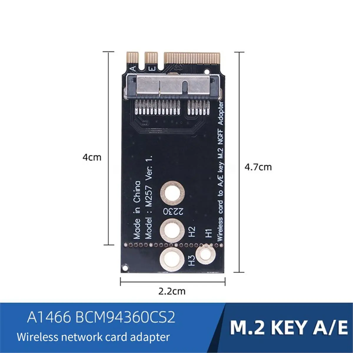 Фото Мега-распродажа 618: Адаптер для беспроводной сетевой карты A1466 BCM94360CS2 на NGFF M.2 Key A/E для Mac OS №3