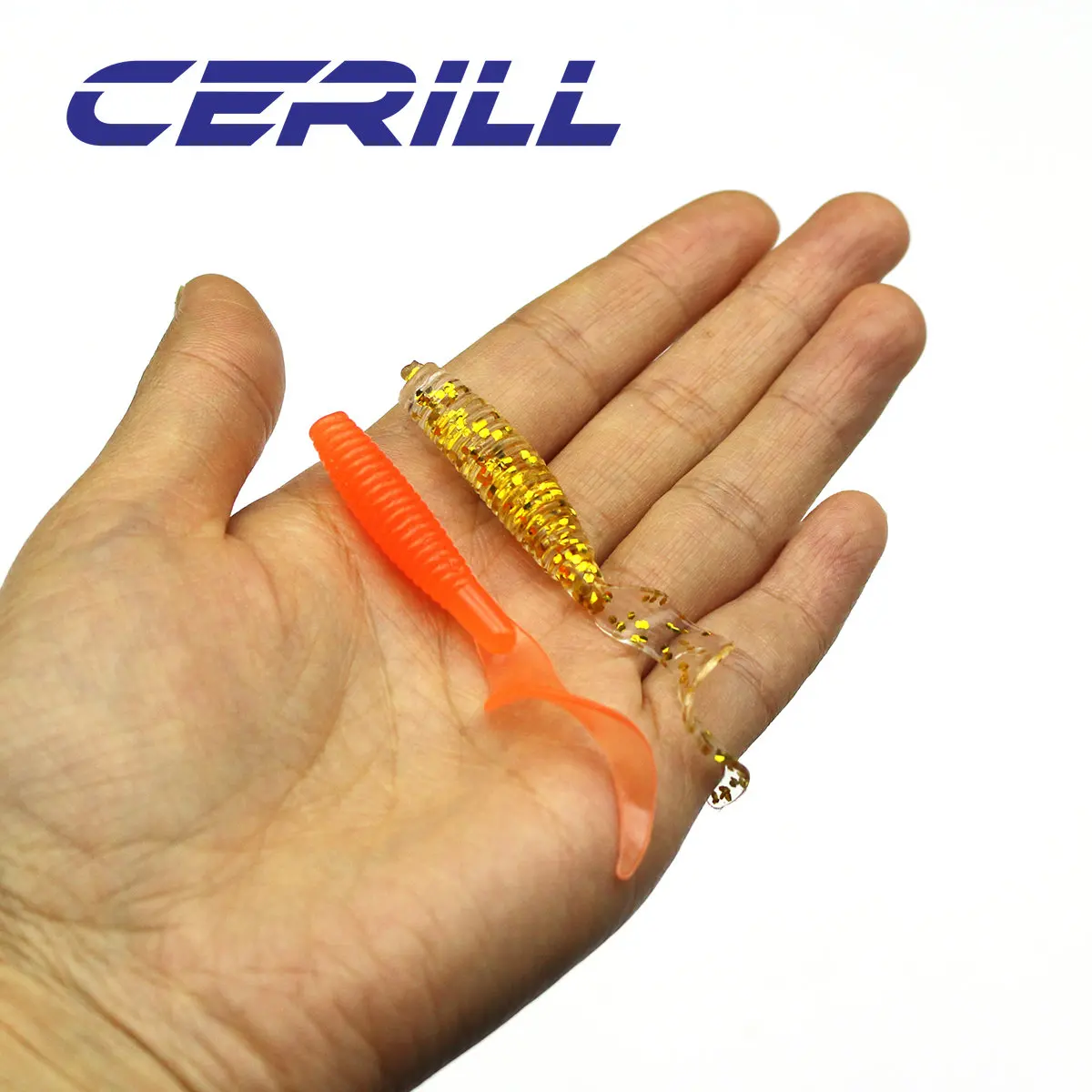 

Cerill 20pcs/lot 60mm Long Tail Grub Soft Fishing Lure Artificial Silicone Jig Volume Wobblers Carp Maggot Worm Swimbait Tackle