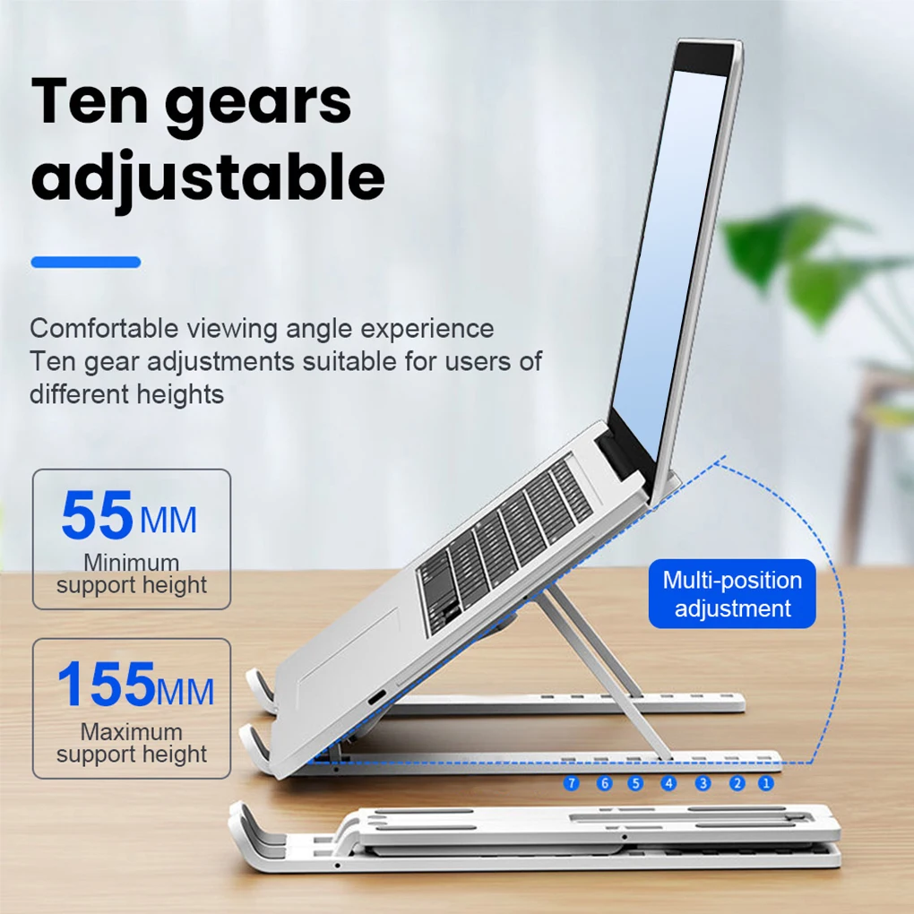 

Laptop Stand Adjustable Plastic Laptop Holder Portable Folding Notebook Computer Stand Folding Laptop Stand