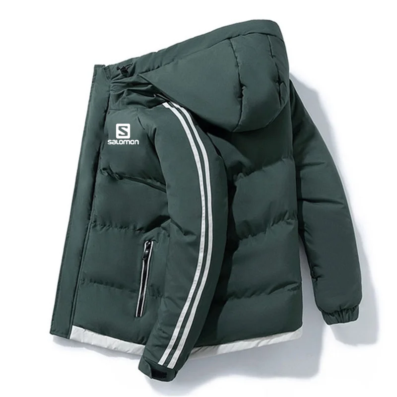 New autumn/winter men's long-sleeved jacket zipper wearing hat commuter casual fashion plus sizejaqueta masculina