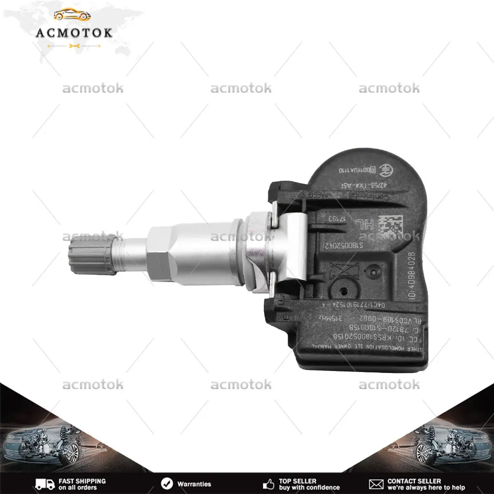 Датчик давления в шинах Acura ILX Acura Rdx Acura Tlx, 4 шт., 315 МГц, 42753-TZ3-A51, 42753-TX4-A51, 2016-2018