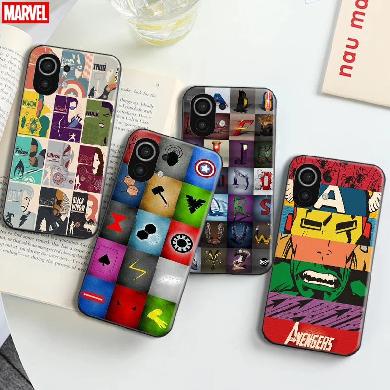 

Marvel Avengers Logo Phone Case For Xiaomi Mi 11 Lite 11 Pro 11 Ultra Funda Silicone Cover Shockproof Bumper Comics