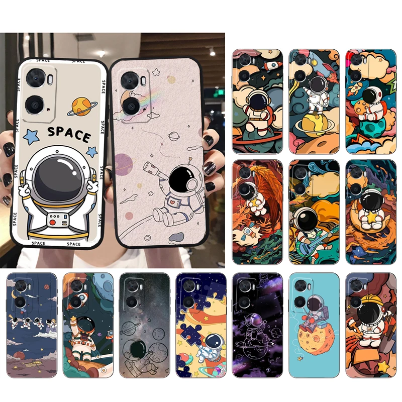 

Phone Case for OPPO A77 A57 A57S A78 A96 A91 A54 A74 A94 A73 A52 A53A53S A15 A16 A17 Astronaut Art Case