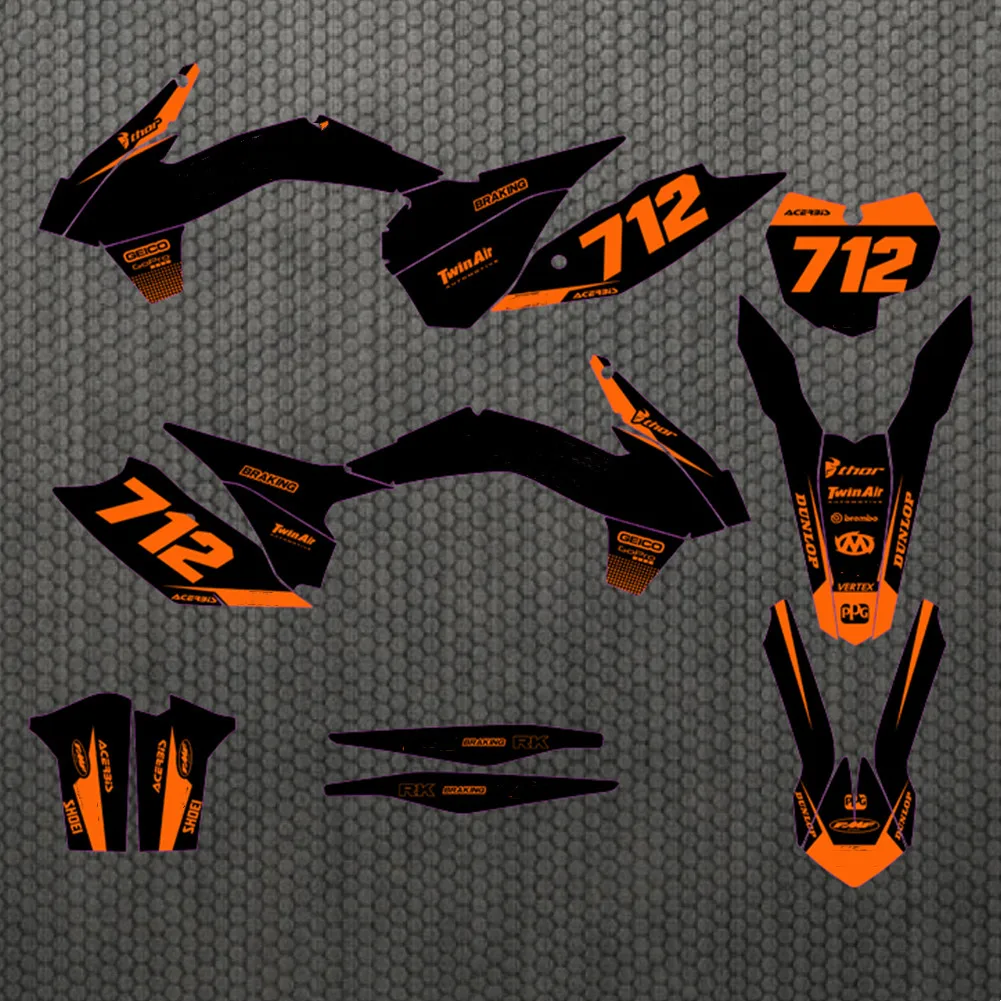 Для KTM SX SXF XC 2013 2014 2015 набор графических наклеек для EXC EXCF XCW 125 150 200 250 300 350 450 500 2014-2016 |