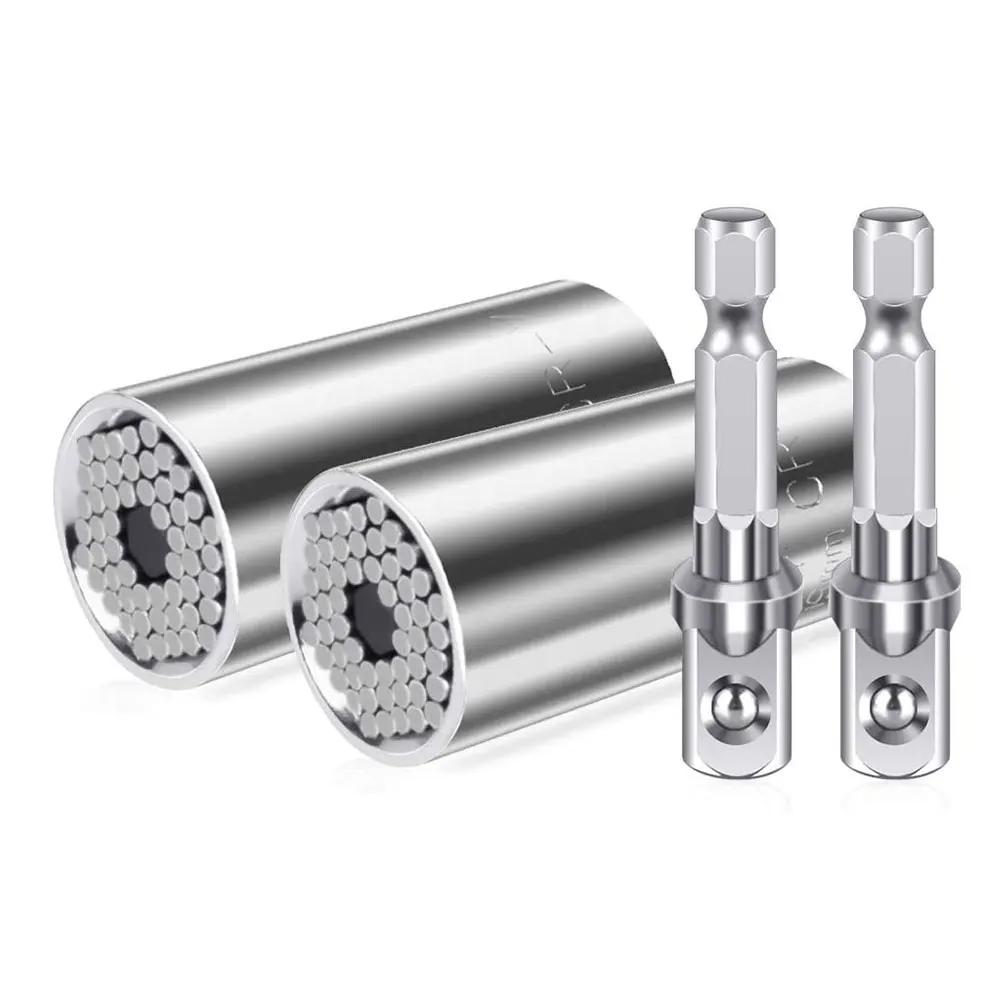 

Binoax 7-19 мм Универсальная храповая розетка 2 комплекта волшебный женский многофункциональный адаптер для электрической дрели автомобильные ручные инструменты ремонтный комплект