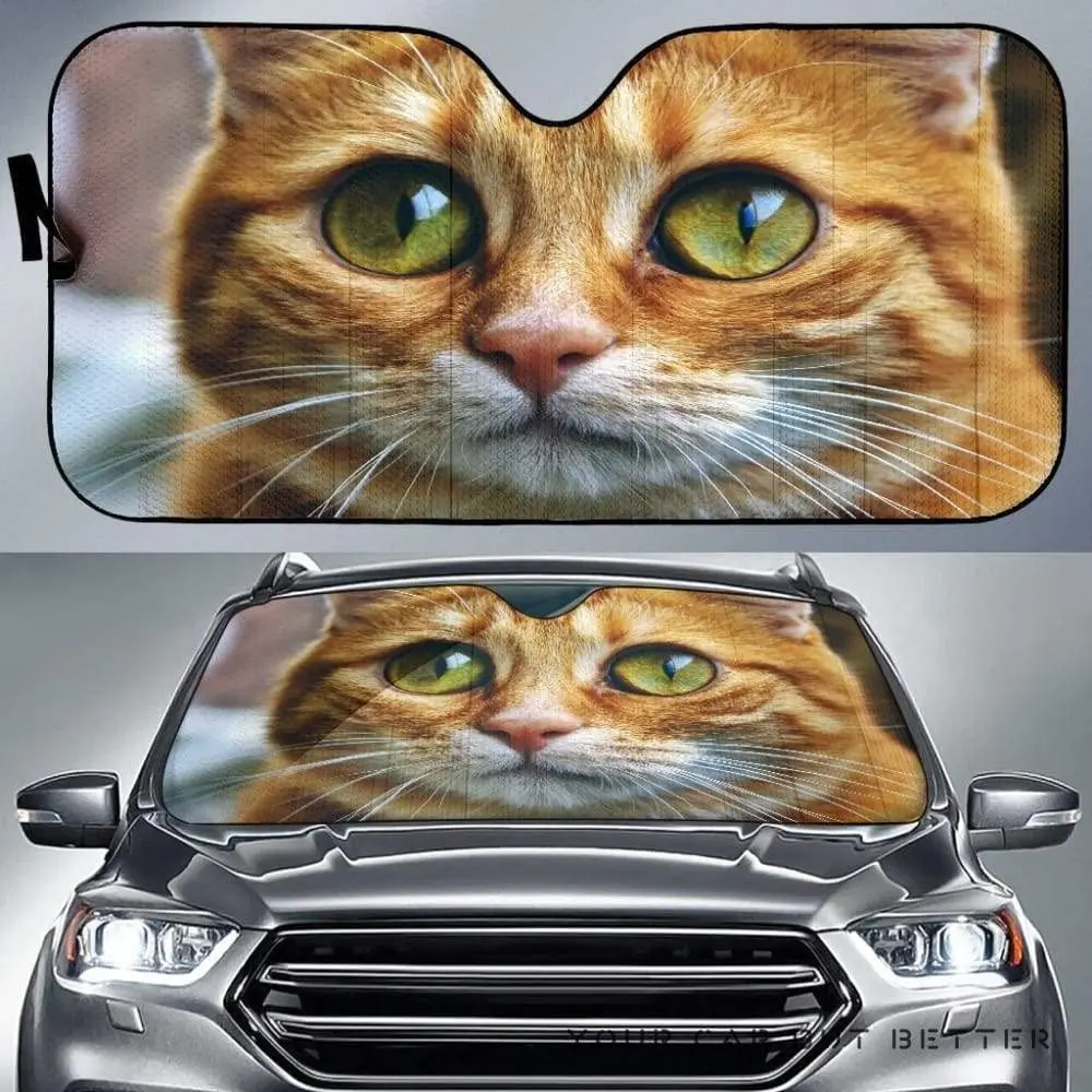 

Солнцезащитный котенок для автомобиля с изображением кошки оранжевого цвета, милый котенок для кошки оранжевого цвета, очаровательный котенок, Солнцезащитный котенок для автомобиля, котенок для лобового стекла