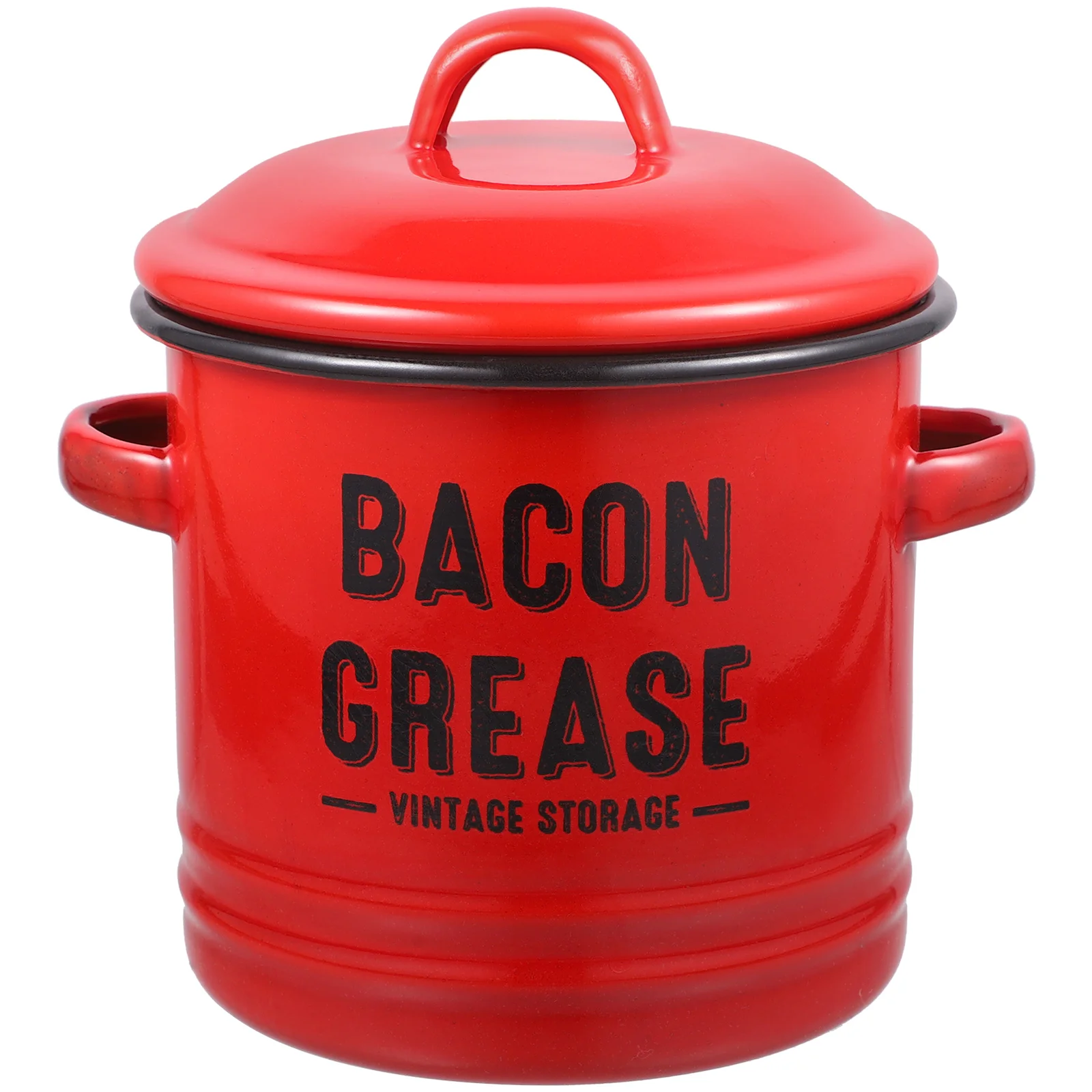 

Bacon Grease Pot Enamel Cooking Pot Kitchen Stovetop Vintage Enamel Stockpot
