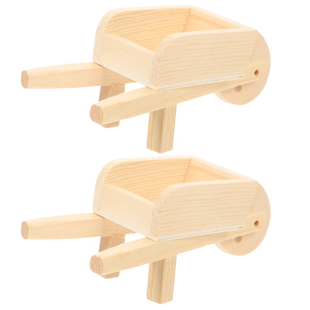 

Cart Wheelbarrow Toy Mini Dollhouse Miniature Model Wagon Wheelbarrows Farm Accessories Garden Wooden House Barrows Barrow