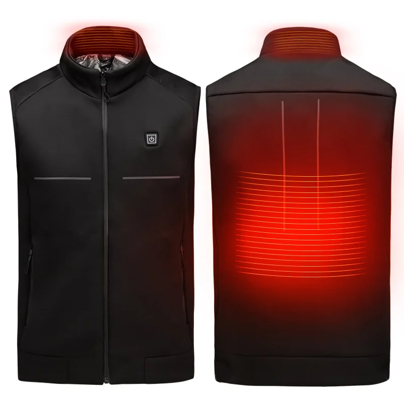 

Men Women Smart Heated Vest Autumn Winter Electric Heating Waistcoat Neck Fever Hiking Fishing Heated Jacket N8125